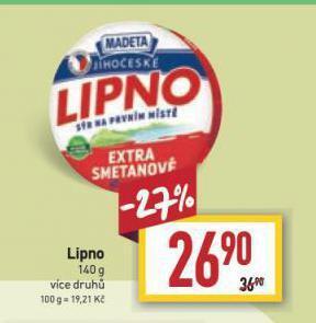 Billa Lipno sýr nabídka