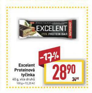 Billa Excelent proteinová tyčinka nabídka