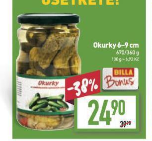 Billa Okurky nabídka