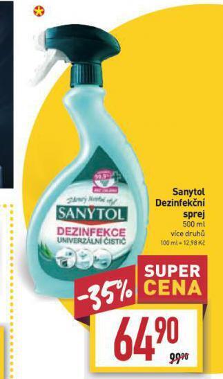 Billa Sanytol dezinfekce nabídka