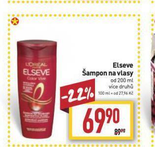 Billa Elseve šampon nabídka