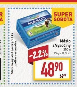 Billa Máslo z vysočiny nabídka