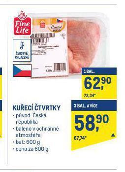 Makro Kuřecí čtvrtky nabídka