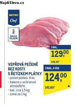 Makro Vepřová pečeně bez kosti nabídka