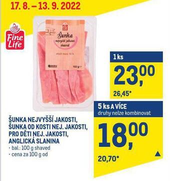 Makro Anglická slanina nabídka