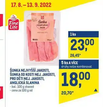 Makro Šunka pro děti nabídka