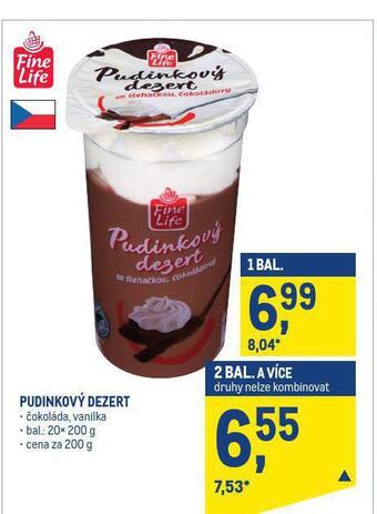 Makro Pudinkový dezert nabídka