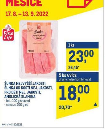 Makro Šunka nejvyšší jakosti nabídka
