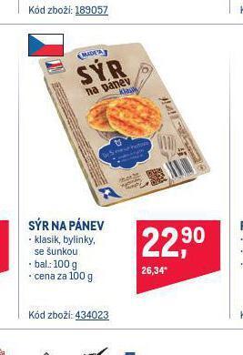 Makro Sýr na pánev nabídka