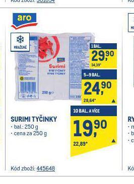 Makro Surimi tyčinky nabídka