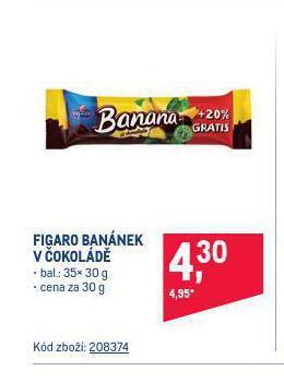 Makro Figaro banánek v čokoládě nabídka