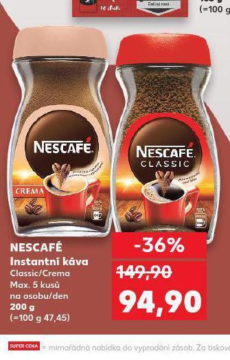 Kaufland Nescafé instantní káva nabídka