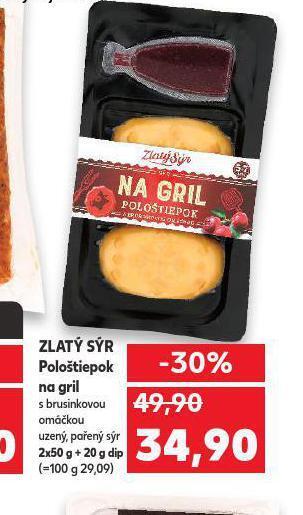 Kaufland Zlatý sýr polooštiepok na gril nabídka