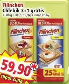 Norma Filinchen chlebík 3+1 gratis 300 g nabídka