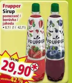 Norma Frupper sirup pomeranč / borůvka / jahoda 0,7 l nabídka