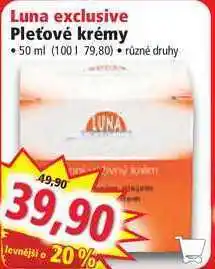 Luna exclusive pleťové krémy 50 ml