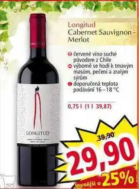 Norma Longitud cabernet sauvignon - merlot červené víno suché nabídka