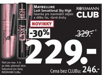Rossmann Maybelline lash sensational sky high řasenka nabídka