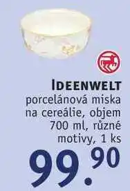 Rossmann Ideenwelt porcelánová miska nabídka