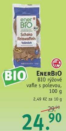 Rossmann Enerbio bio rýžové vafle s polevou, 100 g nabídka