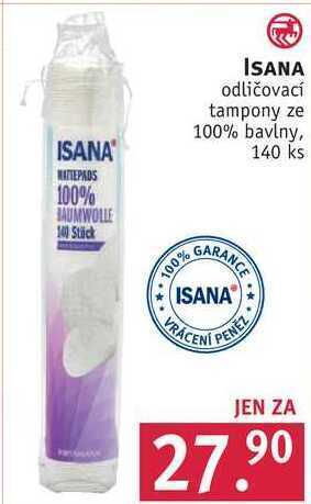 Rossmann Isana odličovací tampony, 140 ks nabídka