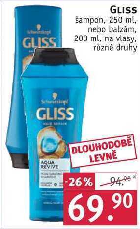 Rossmann Gliss šampon, 250 ml nabídka