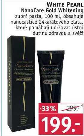 Rossmann White pearl nanocare gold whitening zubní pasta, 100 ml nabídka