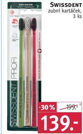 Rossmann Swissdent zubní kartáček, 3 ks nabídka