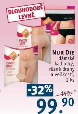 Rossmann Nur die dámské kalhotky nabídka