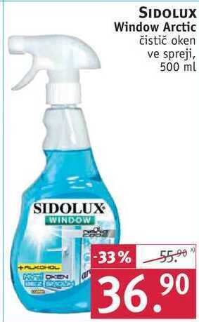 Rossmann Sidolux window arctic čistič oken ve spreji, 500 ml nabídka