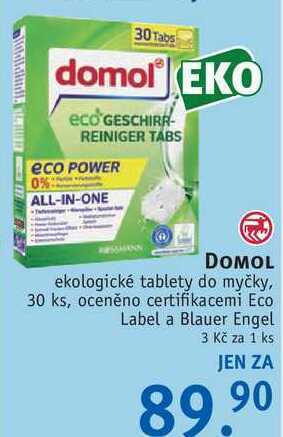 Rossmann Domol ekologické tablety do myčky, 30 ks nabídka