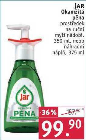 Rossmann Jar okamžitá pěna, 350 ml, nebo náhradní náplň, 375 ml nabídka