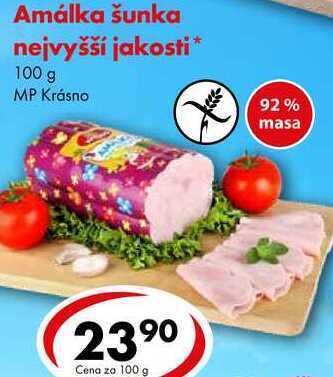 CBA Amálka šunka nejvyšší jakosti, 100 g nabídka