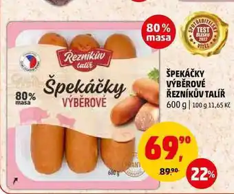 Penny Market Špekáčky výběrové řezníkův talíř, 600 g nabídka