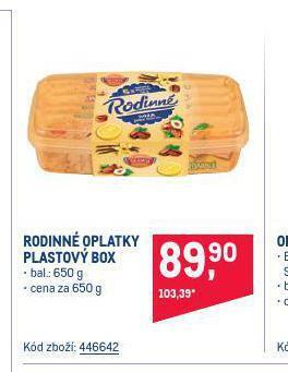 Makro Rodinné oplatky nabídka