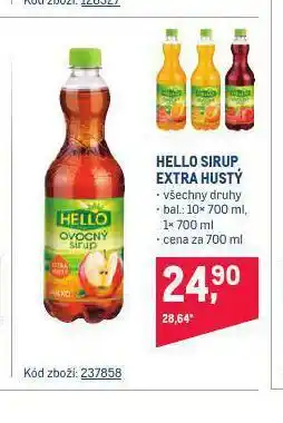 Makro Hello sirup extra hustý nabídka