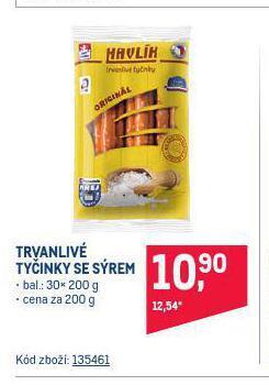 Makro Trvanlivé tyčinky se sýrem nabídka