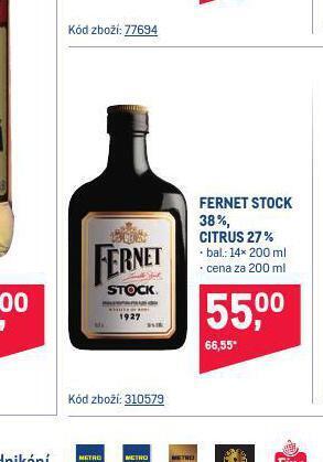 Makro Fernet stock nabídka