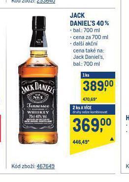 Makro Jack daniel's nabídka