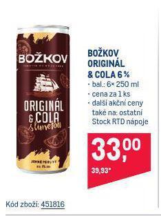 Makro Božkov originál & cola nabídka