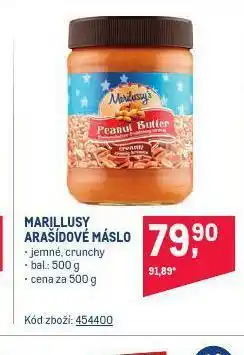 Makro Marillusy arašídové máslo nabídka