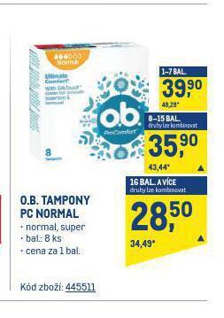 Makro O. b. tampony nabídka