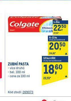 Makro Colgate zubní pasta nabídka