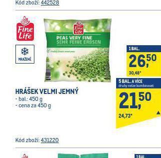 Makro Hrášek velmi jemný nabídka