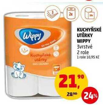 Penny Market Kuchyňské utěrky wippy, 2 role nabídka