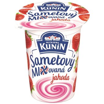 Mlékárna kunín sametový jogurt jahoda