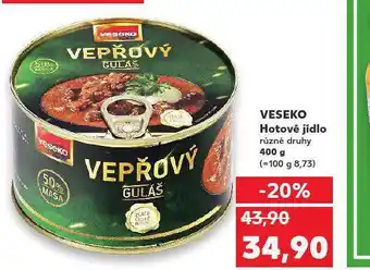 Kaufland Veseko hotové jádlo nabídka