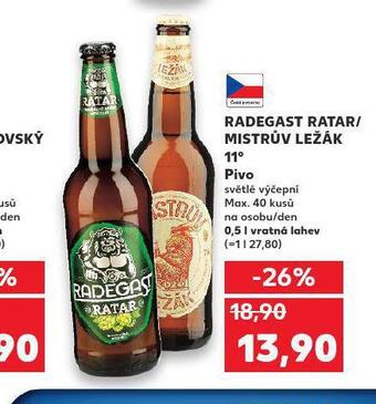 Kaufland Pivo radegast ratar nabídka
