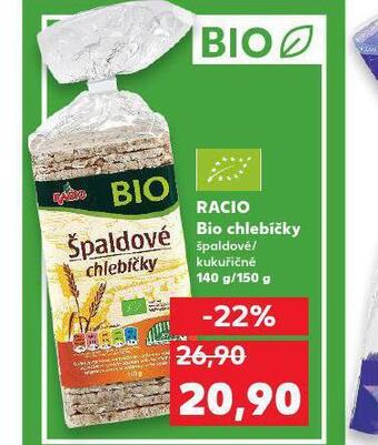 Kaufland Racio bio chlebíčky nabídka