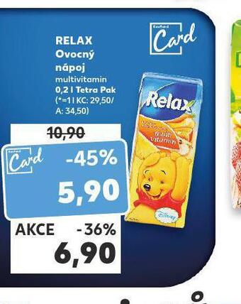 Kaufland Relax ovocný nápoj nabídka